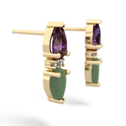 Amethyst Bowtie Drop 14K Yellow Gold earrings E0865