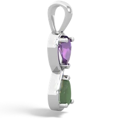 Amethyst Infinity 14K White Gold pendant P5050