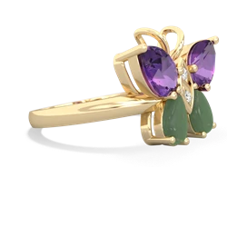 Amethyst Butterfly 14K Yellow Gold ring R2215