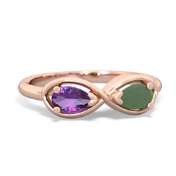 Amethyst Infinity 14K Rose Gold ring R5050