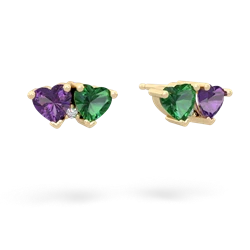 Amethyst Sweethearts 14K Yellow Gold earrings E5260