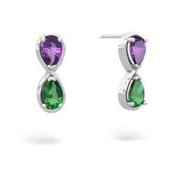 Amethyst Infinity 14K White Gold earrings E5050