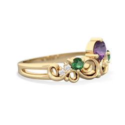 Amethyst Crown Keepsake 14K Yellow Gold ring R5740