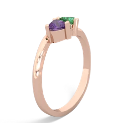 Amethyst Sweethearts 14K Rose Gold ring R5260