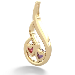 Amethyst Keepsake Curves 14K Yellow Gold pendant P5450