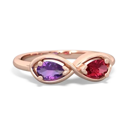 Amethyst Infinity 14K Rose Gold ring R5050