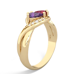 Amethyst Summer Winds 14K Yellow Gold ring R5342