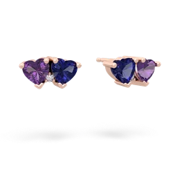 Amethyst Sweethearts 14K Rose Gold earrings E5260