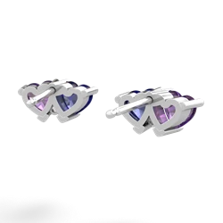 Amethyst Sweethearts 14K White Gold earrings E5260