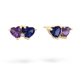 Amethyst Sweethearts 14K Yellow Gold earrings E5260