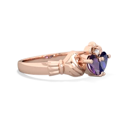 Amethyst 'Our Heart' Claddagh 14K Rose Gold ring R2388