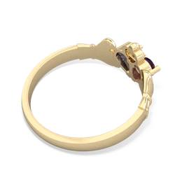 Amethyst 'Our Heart' Claddagh 14K Yellow Gold ring R2388