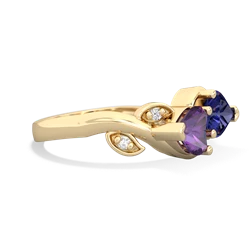 Amethyst Floral Elegance 14K Yellow Gold ring R5790