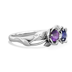 Amethyst Rose Garden 14K White Gold ring R5510