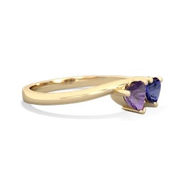 Amethyst Sweethearts 14K Yellow Gold ring R5260