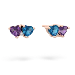 Amethyst Sweethearts 14K Rose Gold earrings E5260