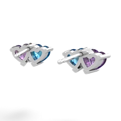 Amethyst Sweethearts 14K White Gold earrings E5260