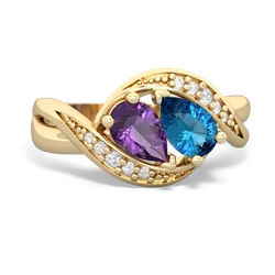 Amethyst Summer Winds 14K Yellow Gold ring R5342