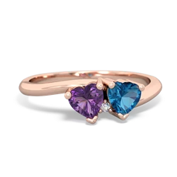 Amethyst Sweethearts 14K Rose Gold ring R5260