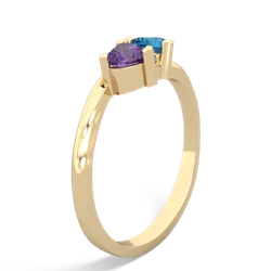 Amethyst Sweethearts 14K Yellow Gold ring R5260