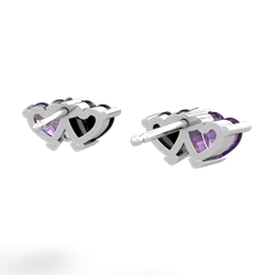 Amethyst Sweethearts 14K White Gold earrings E5260