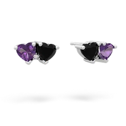 Amethyst Sweethearts 14K White Gold earrings E5260