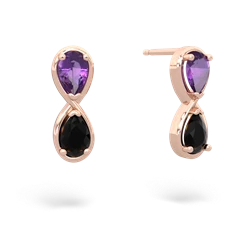 Amethyst Infinity 14K Rose Gold earrings E5050