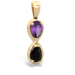 Amethyst Infinity 14K Yellow Gold pendant P5050