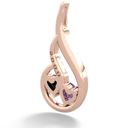 Amethyst Keepsake Curves 14K Rose Gold pendant P5450