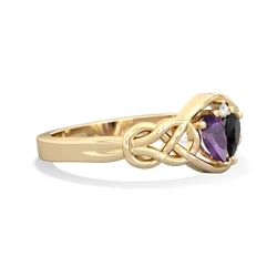 Amethyst Celtic Love Knot 14K Yellow Gold ring R5420