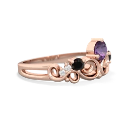 Amethyst Crown Keepsake 14K Rose Gold ring R5740