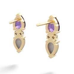 Amethyst Bowtie Drop 14K Yellow Gold earrings E0865