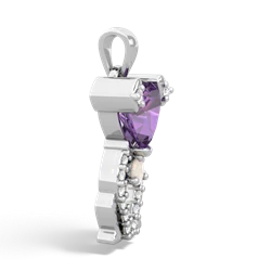 Amethyst Puppy Love 14K White Gold pendant P5800