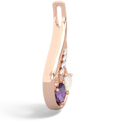 Amethyst Keepsake Curves 14K Rose Gold pendant P5450