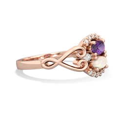 Amethyst Love Nest 14K Rose Gold ring R5860