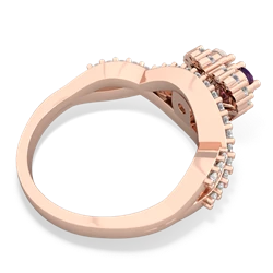 Amethyst Diamond Twist 'One Heart' 14K Rose Gold ring R2640HRT