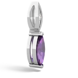 Amethyst Marquise Drop 14K White Gold pendant P5333