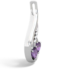 Amethyst Keepsake Curves 14K White Gold pendant P5450