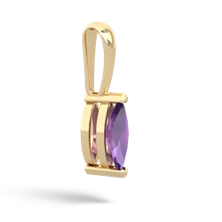 Amethyst 8X4 Marquise 14K Yellow Gold pendant P1701