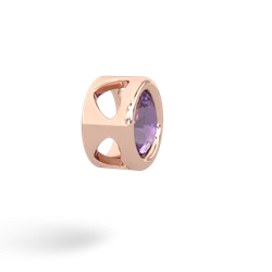 Amethyst 6Mm Slide 14K Rose Gold pendant P3786