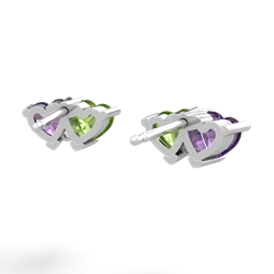 Amethyst Sweethearts 14K White Gold earrings E5260