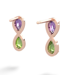 Amethyst Infinity 14K Rose Gold earrings E5050