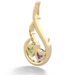 Amethyst Keepsake Curves 14K Yellow Gold pendant P5450