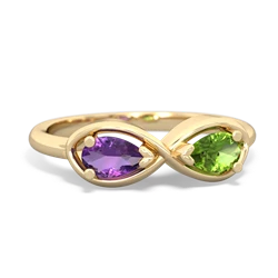 Amethyst Infinity 14K Yellow Gold ring R5050