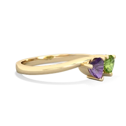 Amethyst Sweethearts 14K Yellow Gold ring R5260