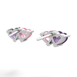 Amethyst Sweethearts 14K White Gold earrings E5260