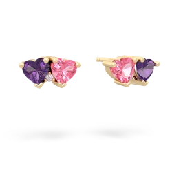 Amethyst Sweethearts 14K Yellow Gold earrings E5260