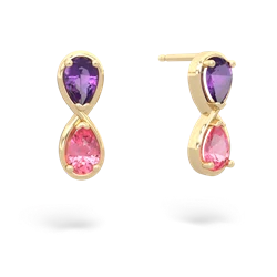 Amethyst Infinity 14K Yellow Gold earrings E5050