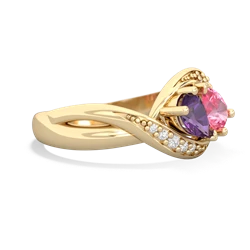 Amethyst Summer Winds 14K Yellow Gold ring R5342