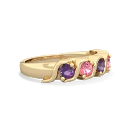 Amethyst Anniversary Band 14K Yellow Gold ring R2089